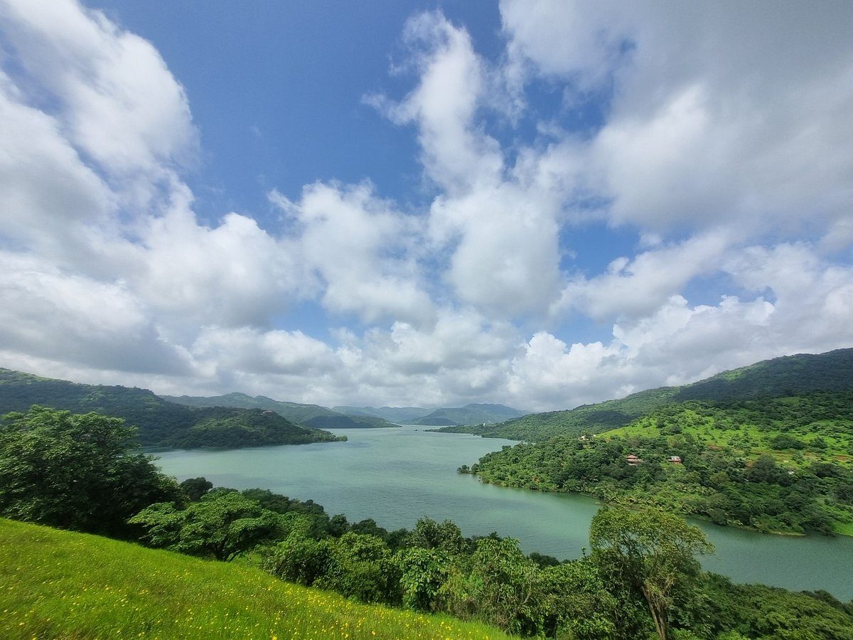 Panshet hills and reservoir near the campus
